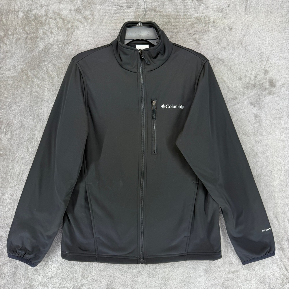 Columbia‎ Mens Interchange Softshell Jacket Black Full Zip Omni-Shield WM7118 S